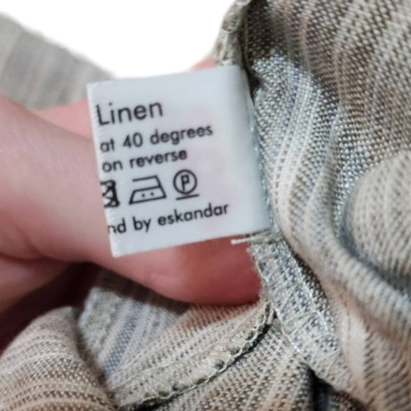 Eskandar Linen lagenlook wide leg pants size 0 6-8 small - Picture 5 of 9